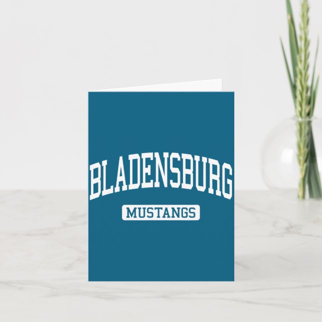 Bladensburg High School Hs Md Artwork Card (Front)