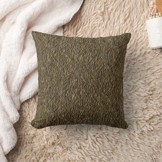 Blades Of Grass In Brown Nature Art Pattern Cushion (Blanket)