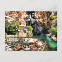 Blagaj Tekija Dervish Bosnia Herzegovina stylised