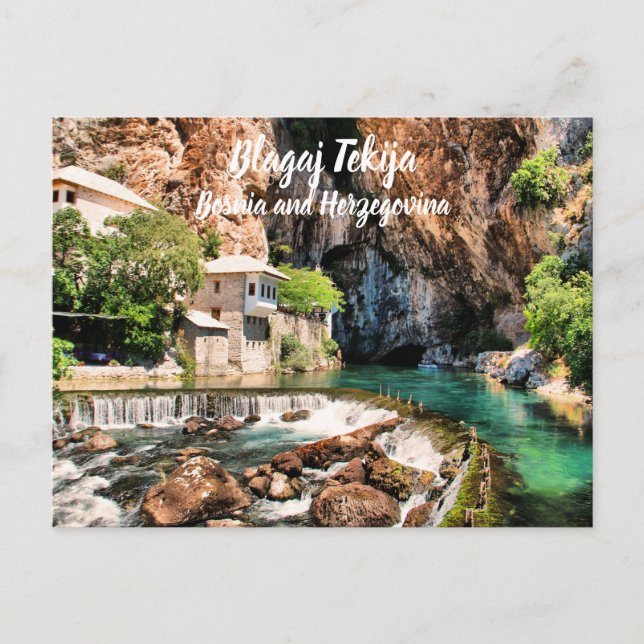 Blagaj Tekija Dervish Bosnia Herzegovina stylised Postcard (Front)