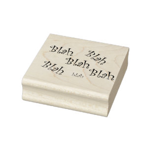 Blah Blah Blah saying rubber stamp