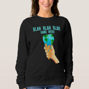 Blah Blah Game Over Melting Earth Ice Cream Global Sweatshirt