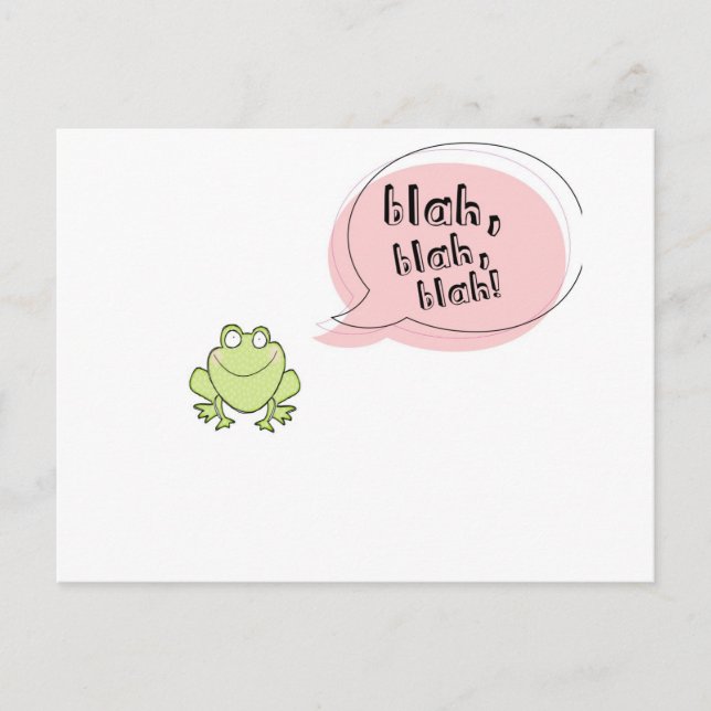 Blah Frog Postcard (Front)