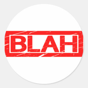 Blah Stamp Classic Round Sticker