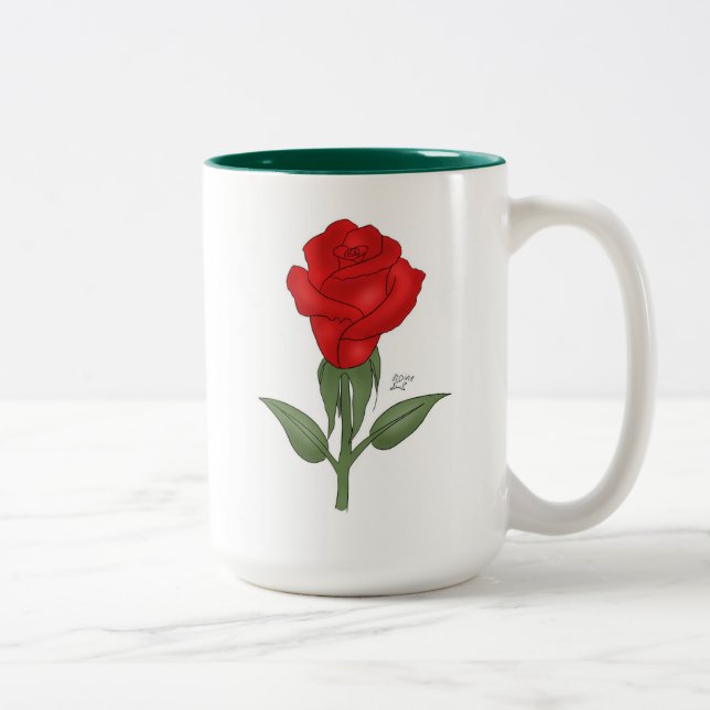 Blaine has a Pen - Rose Two-Tone Coffee Mug (Right)