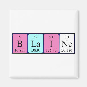 Blaine periodic table name magnet