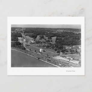 Blaine, WA Birds Eye View and Int. Peace Arch Postcard