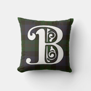 Blair Clan Tartan Monogram Cushion