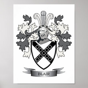 Blair Family Crest Coat of Arms Poster