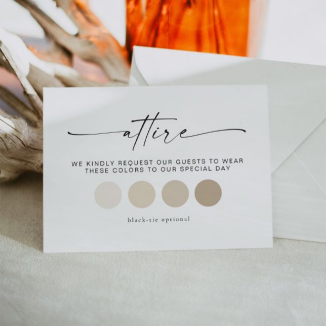 Blair Minimal Wedding Guest Dress Code Attire Card (Creator Uploaded)