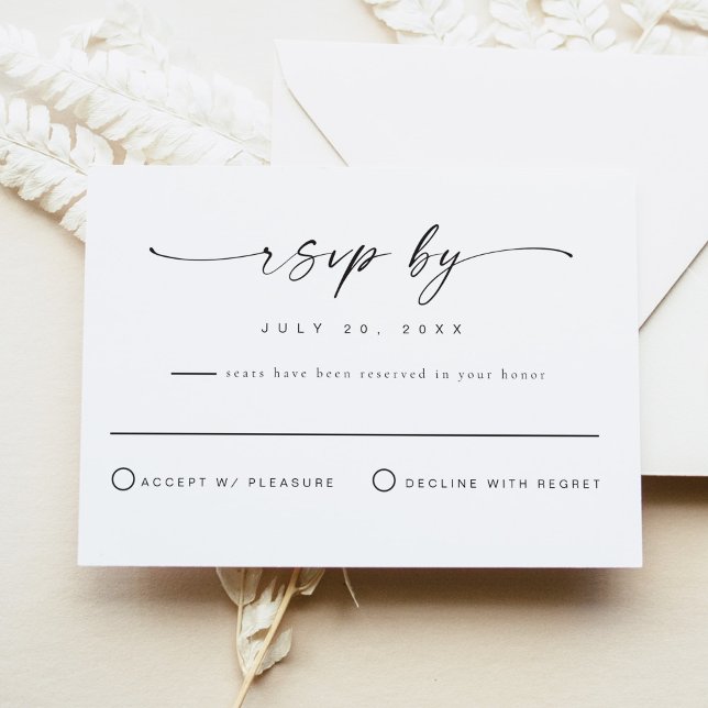 BLAIR Modern Bohemian Simple RSVP Postcard (Creator Uploaded)