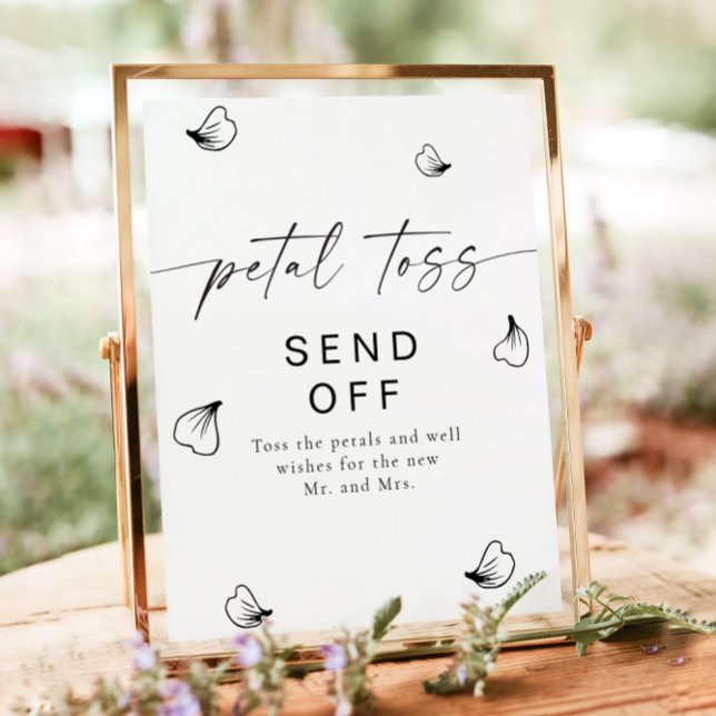 BLAIR Modern Bohemian Wedding Petal Toss Send Off Poster (Creator Uploaded)
