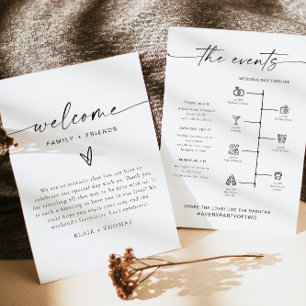 BLAIR Modern Minimal Welcome Letter Timeline Card