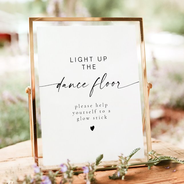 BLAIR Modern Minimalist Boho Wedding Glow Stick Poster (Creator Uploaded)