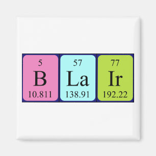 Blair periodic table name magnet