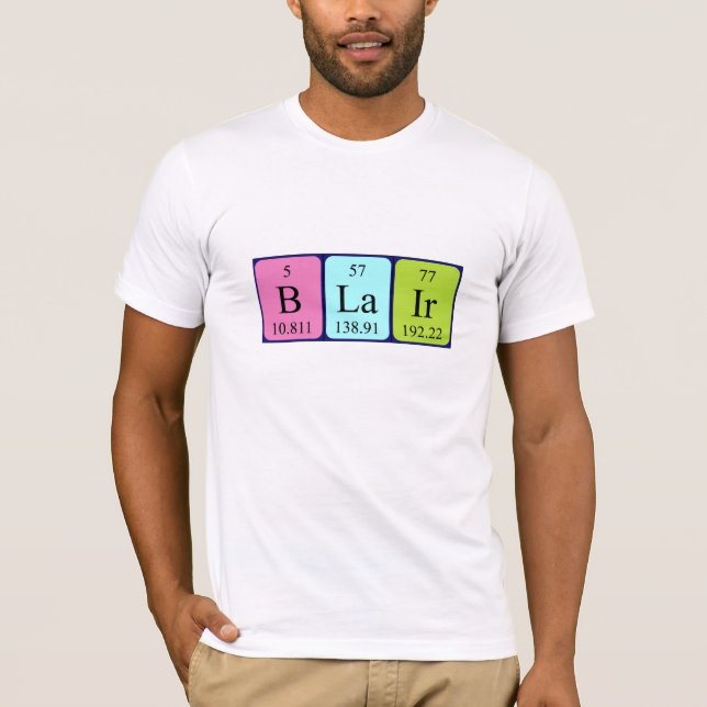 Blair periodic table name shirt (Front)