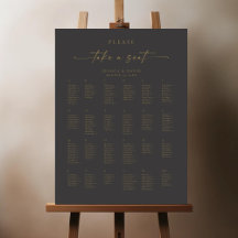 BLAIRE Alphabetical Modern Wedding Seating Chart