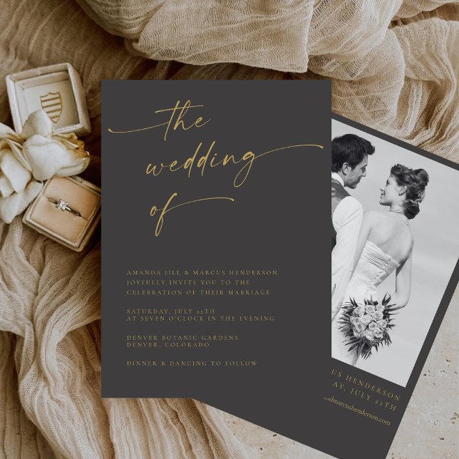 BLAIRE Modern Calligraphy Script Wedding Invitation (Creator Uploaded)