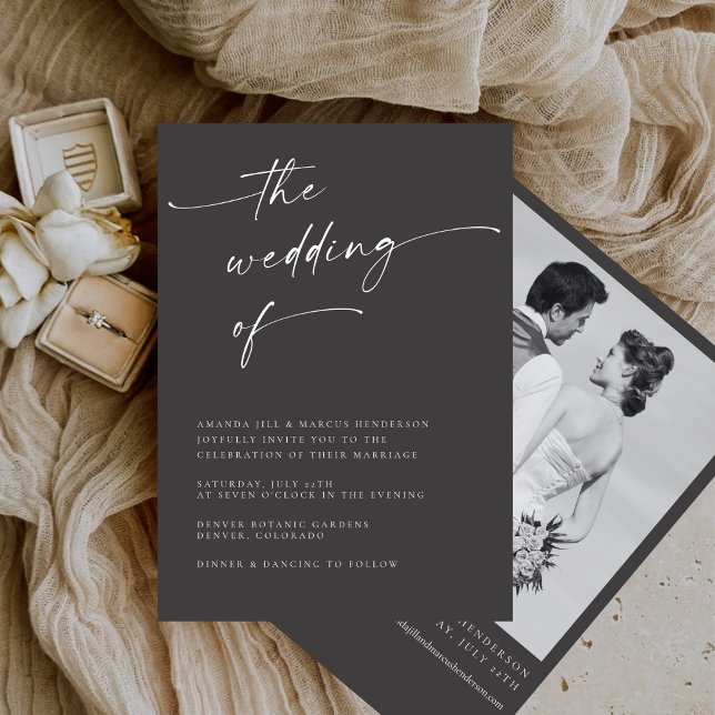 BLAIRE Modern Calligraphy Script Wedding Invitation (Creator Uploaded)