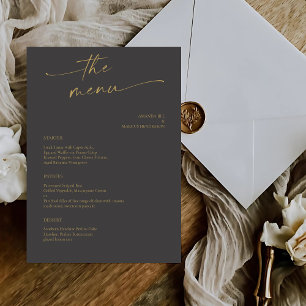 BLAIRE Modern Calligraphy Script Wedding  Menu