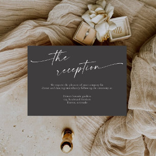 BLAIRE Modern Calligraphy Wedding Reception Enclosure Card