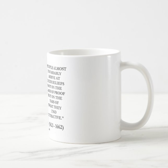 Blaise Pascal Arrive At Beliefs Basis Attractive Coffee Mug (Right)