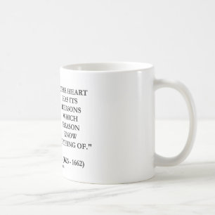 Blaise Pascal Heart Reasons Reason Know Nothing Of Coffee Mug