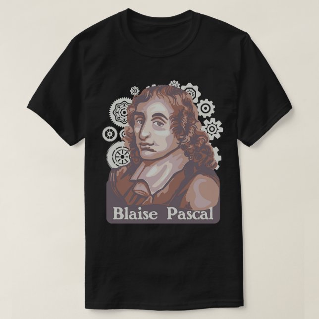 Blaise Pascal Portrait T-Shirt (Design Front)