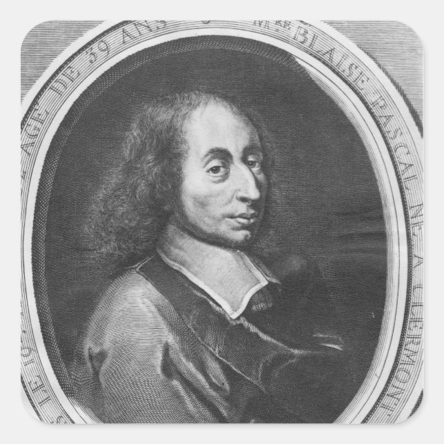 Blaise Pascal Square Sticker (Front)