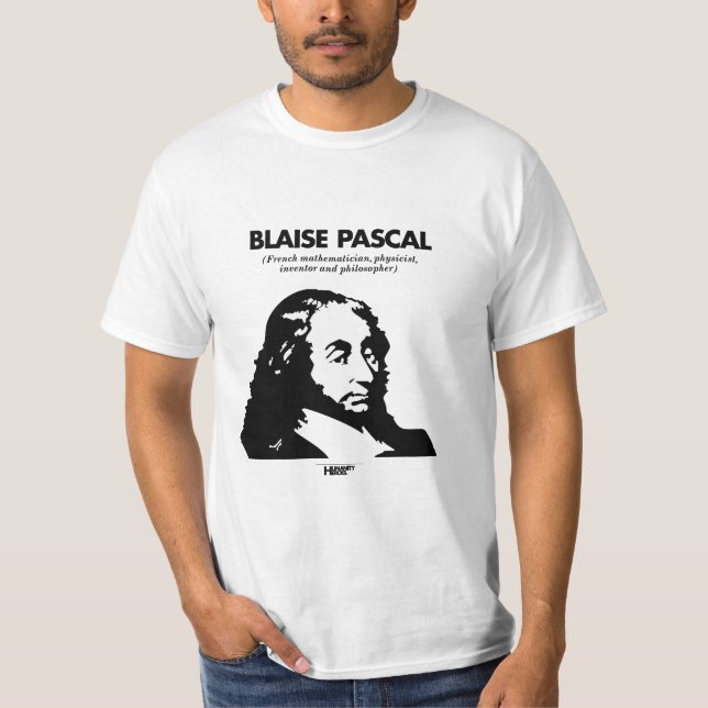 Blaise Pascal white T-shirt (Front)