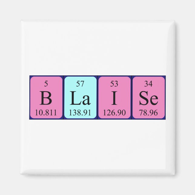 Blaise periodic table name magnet (Front)