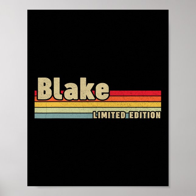 Blake Gift Name Personalised Birthday Funny Christ Poster (Front)