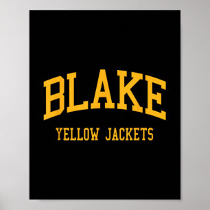 Blake High School Hs Tampa Fl Retro Sports Poster