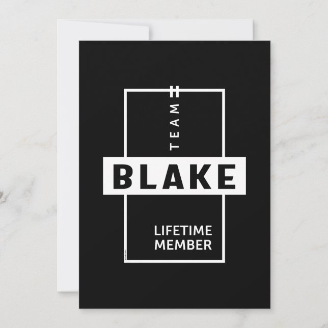 Blake Personalised Name Birthday Gift Thank You Card (Front)