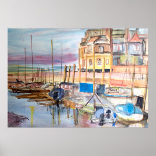 Blakeney Harbour in Norfolk Poster