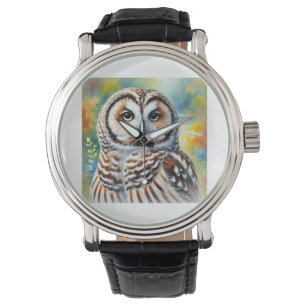 Blakiston Owl 270824AREF105 - Watercolor Watch