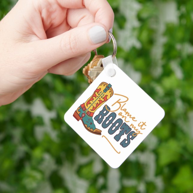 Blame It On My Roots Key Ring (Hand)