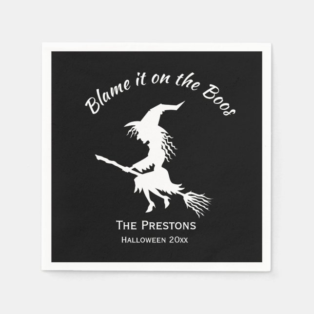 Blame it on the Boos Witch Napkin (Front)