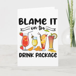 Blame It On The Cruise Package Cruise Cruising Mat Card
