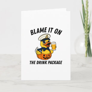 Blame It On The Drink Package Halloween Cruise Duc Card