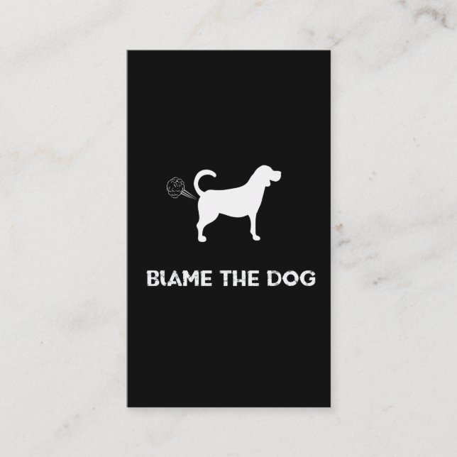 Blame The Dog - Farted Funny Dog Fart Jokes Business Card (Front)