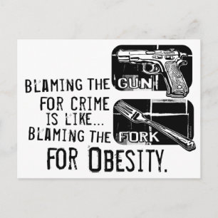 Blaming the Gun Postcard