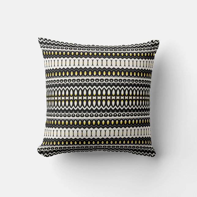 Blanc  abstract africa cushion (Front)