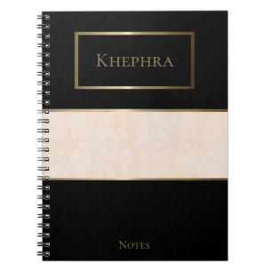 Blanc Cream Batik Simple Name Notebook