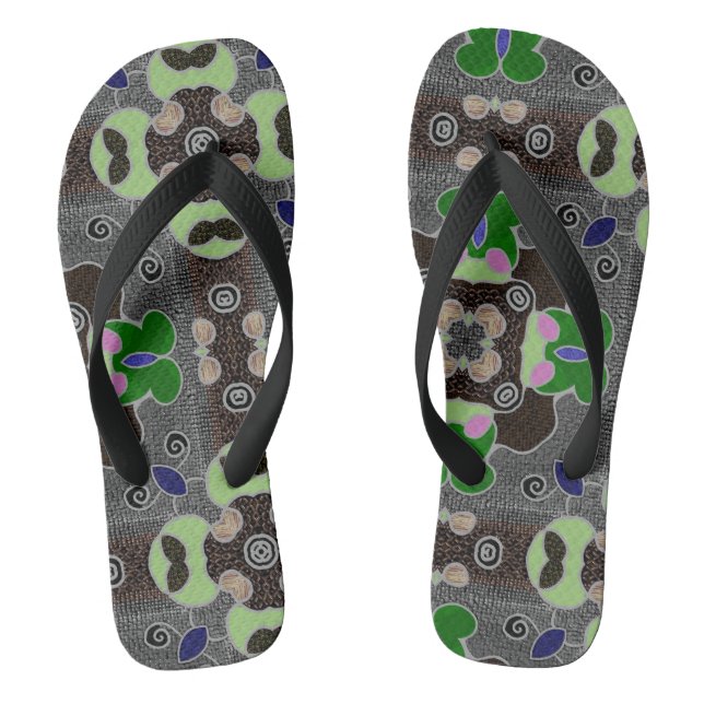 Blanc gris rouge de conception de Jimette de Thongs (Footbed)