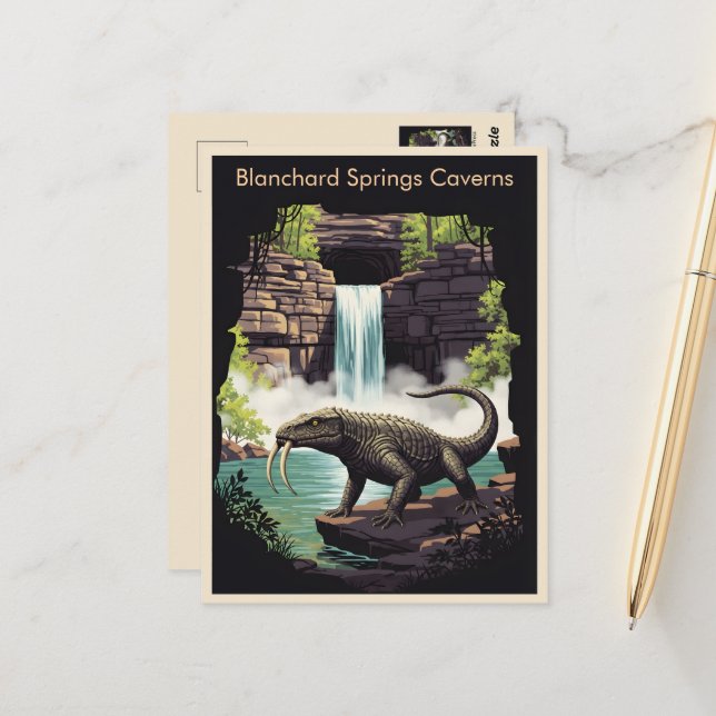 Blanchard Springs Caverns Postcard (Front/Back In Situ)