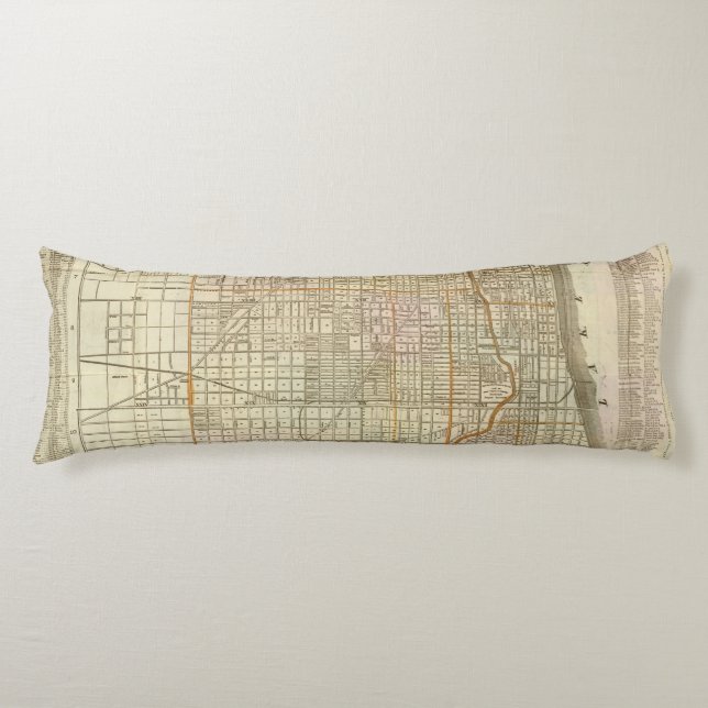 Blanchard's guide map of Chicago Body Cushion (Front)