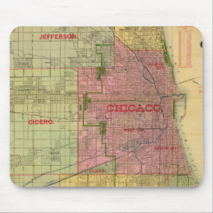 Blanchard's map of Chicago and environs Mouse Pad