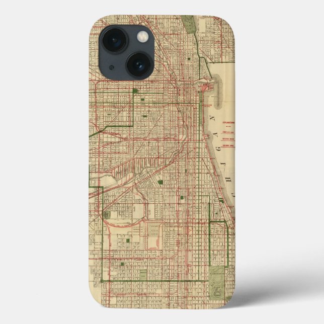 Blanchard's map of Chicago Case-Mate iPhone Case (Back)