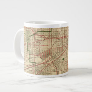 Blanchard's map of Chicago Large Coffee Mug